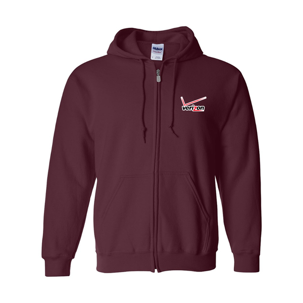 Men's  Verizon Wireless Gildan  Heavy Blend Full Zip Hooded Sweatshirt