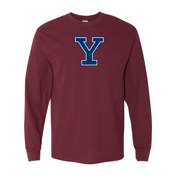 Men's Yale Bulldogs Gildan Heavy Cotton Long Sleeve T-Shirt