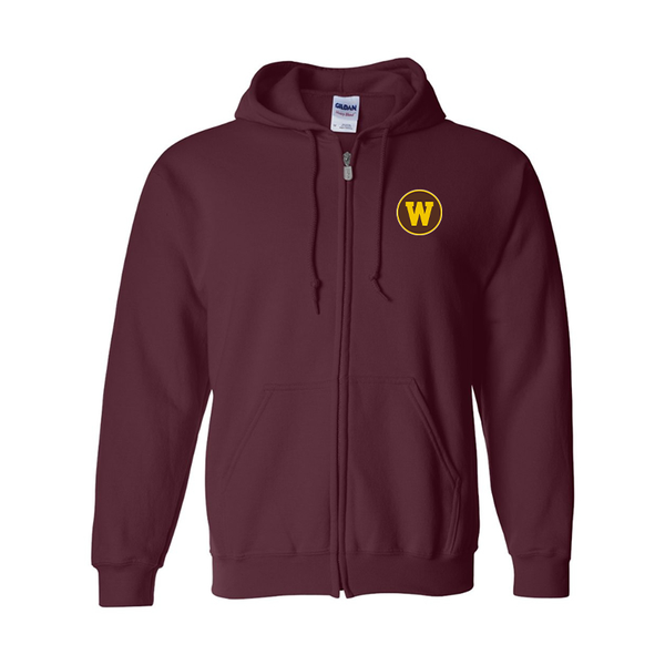 Men's  Western Michigan Broncos  Gildan  Heavy Blend Full Zip Hooded Sweatshirt