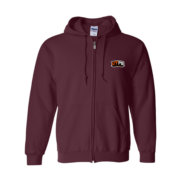 Men's UTPB Falcons Gildan  Heavy Blend Full Zip Hooded Sweatshirt