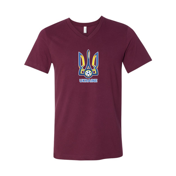 Ukraine National Football Soccer Team BELLA  CANVAS - Jersey V-Neck T-Shirt