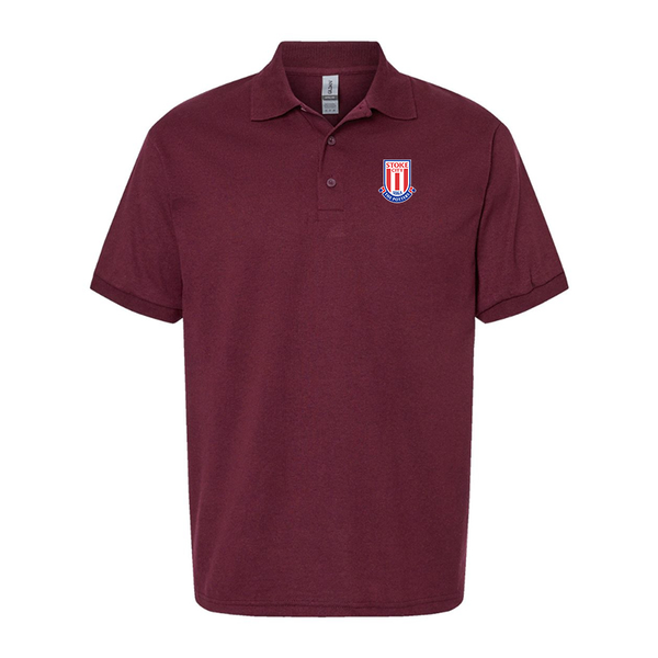 Men's Stoke City Soccer  Gildan Dry Blend Jersey Polo