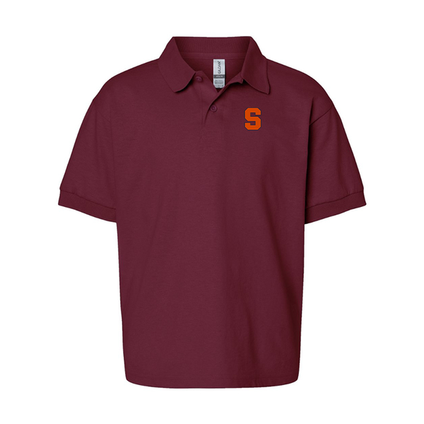 Youth Syracuse Orange Gildan Dry Blend Jersey Polo