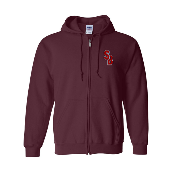 Men's Stony Brook Seawolves  Gildan  Heavy Blend Full Zip Hooded Sweatshirt
