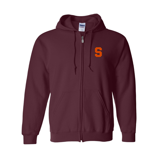Men's Syracuse Orange Gildan  Heavy Blend Full Zip Hooded Sweatshirt
