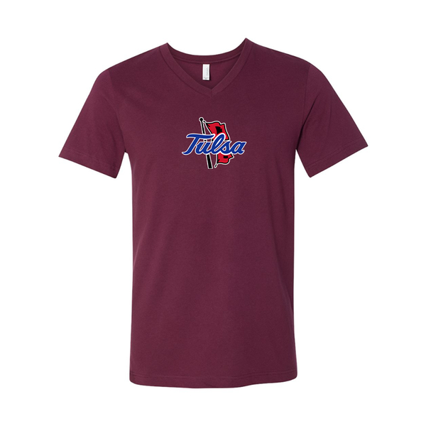 Tulsa Golden Hurricane BELLA  CANVAS - Jersey V-Neck T-Shirt