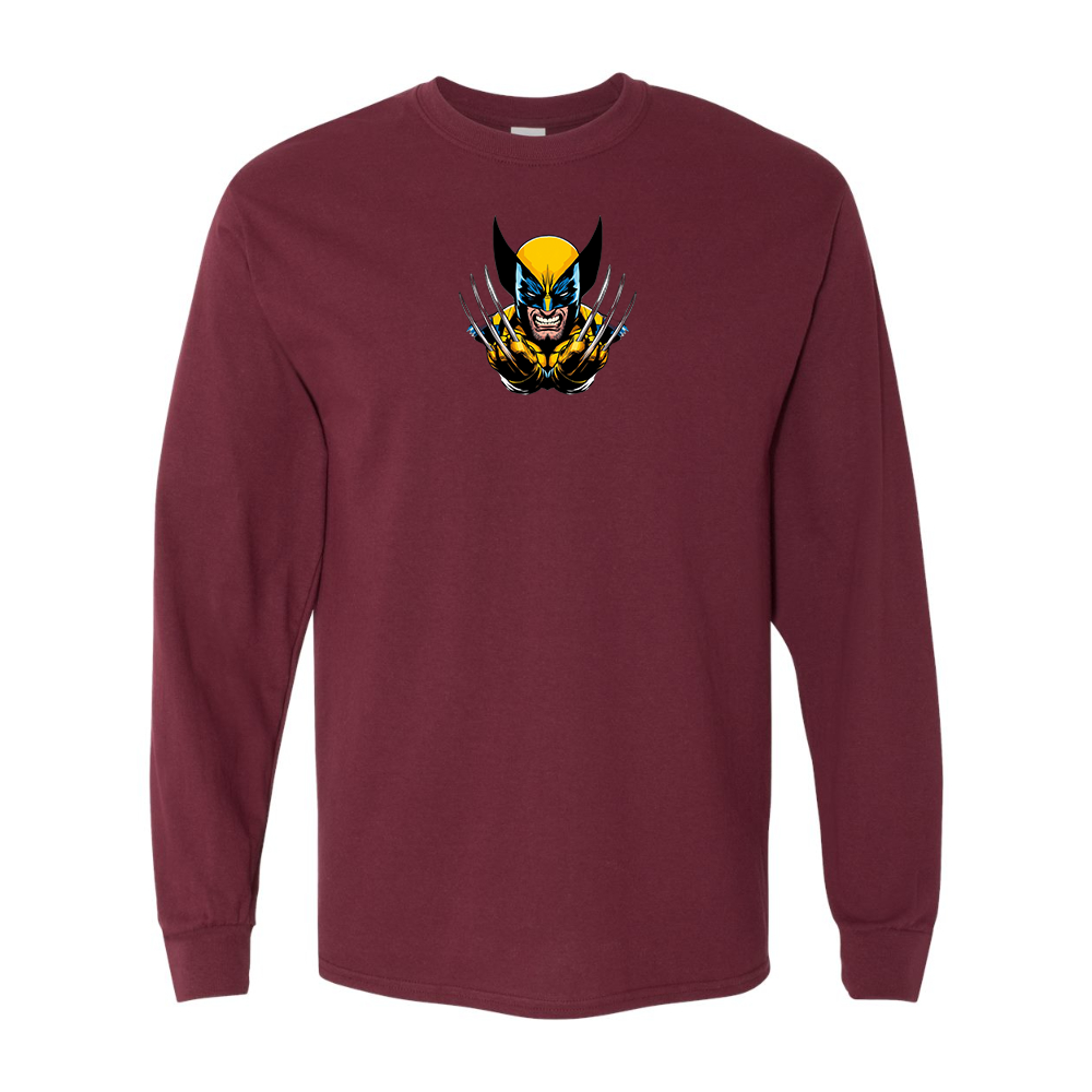 Men's  Wolverine 2025 Art  Gildan Heavy Cotton Long Sleeve T-Shirt