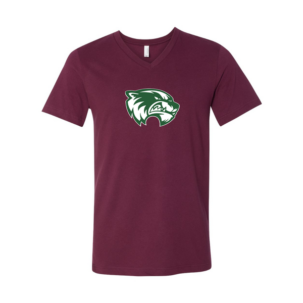 Utah Valley Wolverines BELLA  CANVAS - Jersey V-Neck T-Shirt