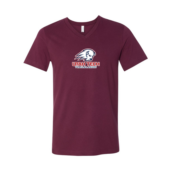 Utah Tech Trailblazers BELLA  CANVAS - Jersey V-Neck T-Shirt