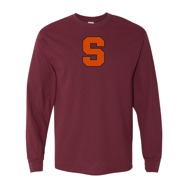 Men's Syracuse Orange Gildan Heavy Cotton Long Sleeve T-Shirt