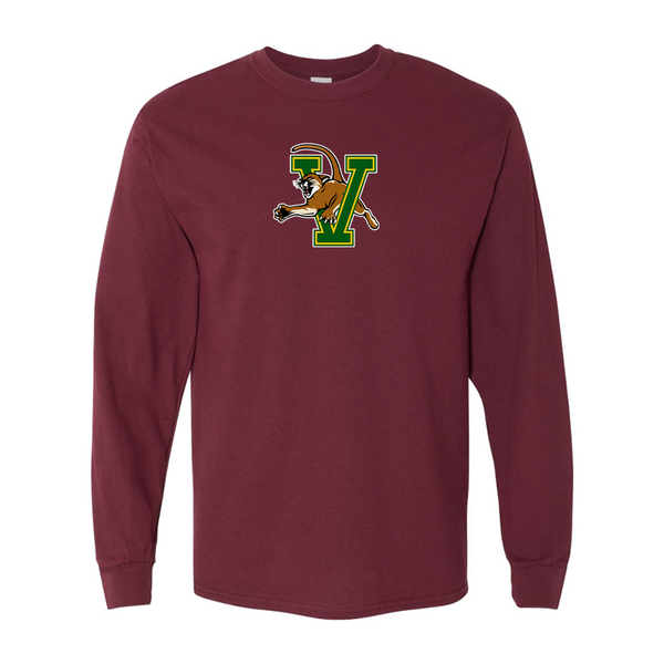 Men's Vermont Catamounts  Gildan Heavy Cotton Long Sleeve T-Shirt