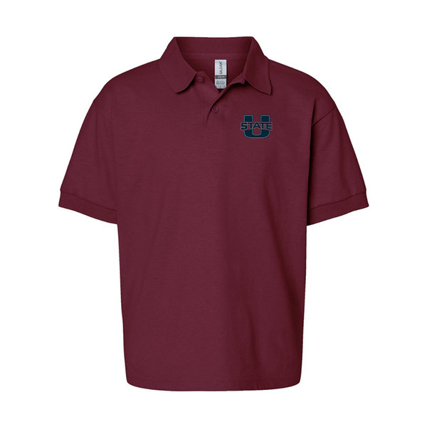 Youth Utah State Aggies Gildan Dry Blend Jersey Polo