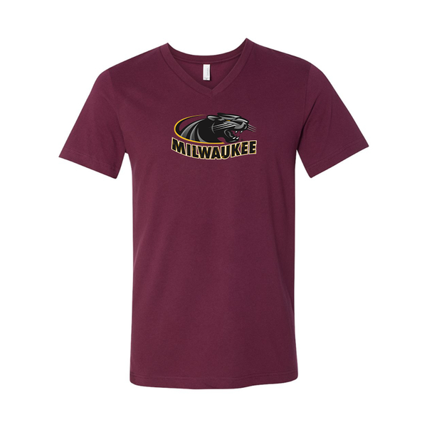 Wisconsin Milwaukee Panthers BELLA  CANVAS - Jersey V-Neck T-Shirt