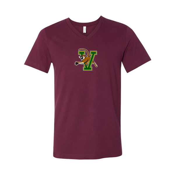 Vermont Catamounts BELLA  CANVAS - Jersey V-Neck T-Shirt