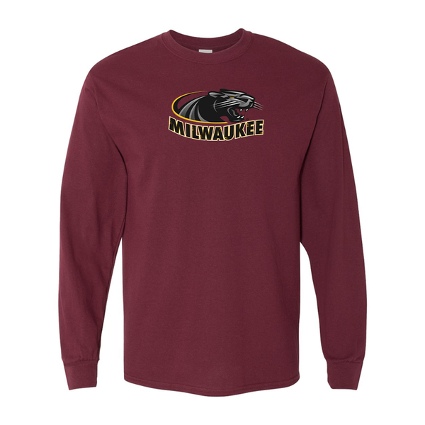 Men's  Wisconsin Milwaukee Panthers Gildan Heavy Cotton Long Sleeve T-Shirt