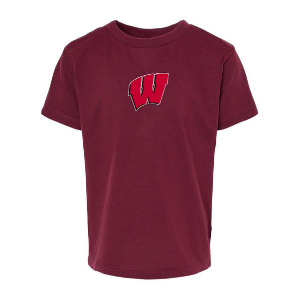 Wisconsin Badgers  BELLA  CANVAS Toddler Jersey Tee