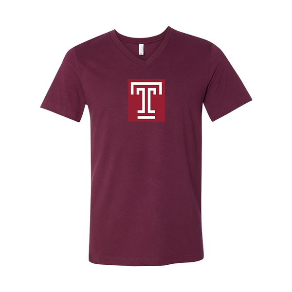 Temple Owls BELLA  CANVAS - Jersey V-Neck T-Shirt