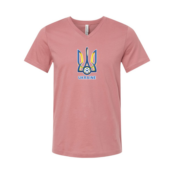 Ukraine National Football Soccer Team BELLA  CANVAS - Jersey V-Neck T-Shirt