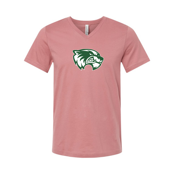 Utah Valley Wolverines BELLA  CANVAS - Jersey V-Neck T-Shirt