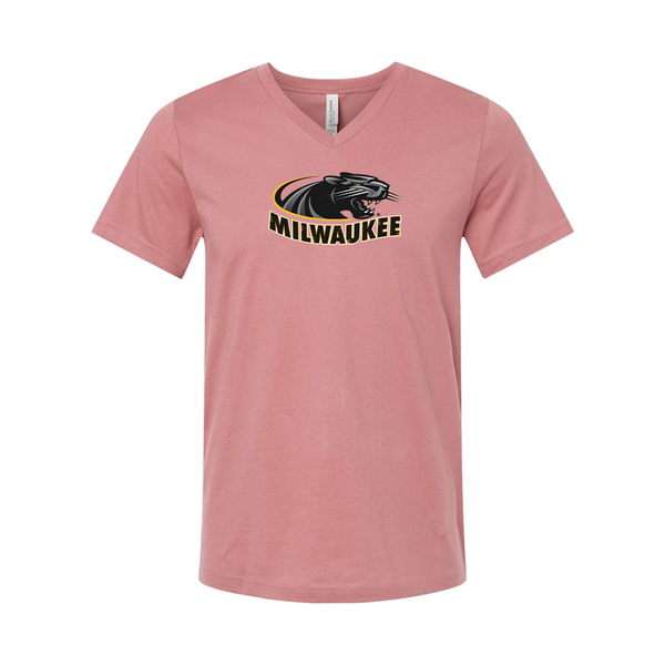 Wisconsin Milwaukee Panthers BELLA  CANVAS - Jersey V-Neck T-Shirt