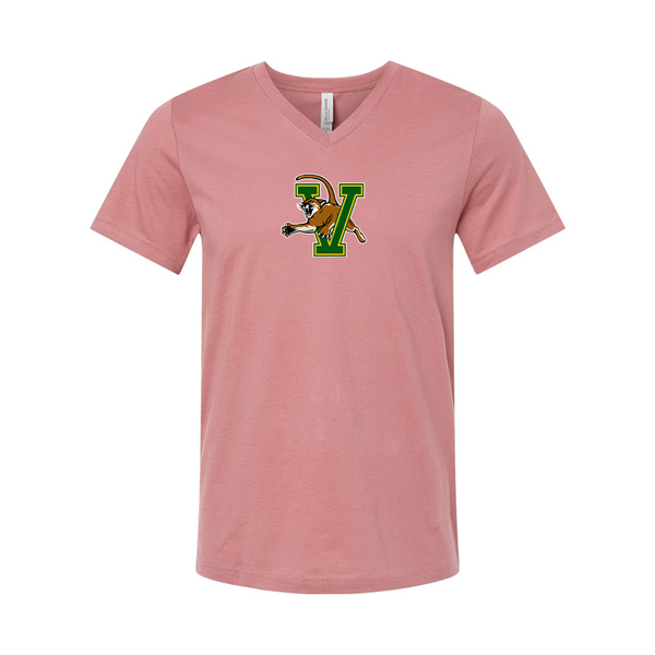 Vermont Catamounts BELLA  CANVAS - Jersey V-Neck T-Shirt