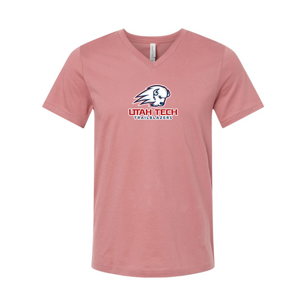 Utah Tech Trailblazers BELLA  CANVAS - Jersey V-Neck T-Shirt