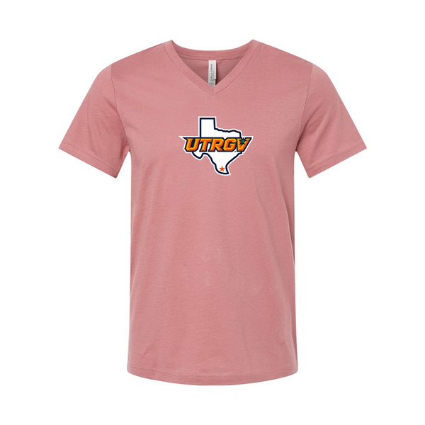 UTRGV Vaqueros BELLA  CANVAS - Jersey V-Neck T-Shirt