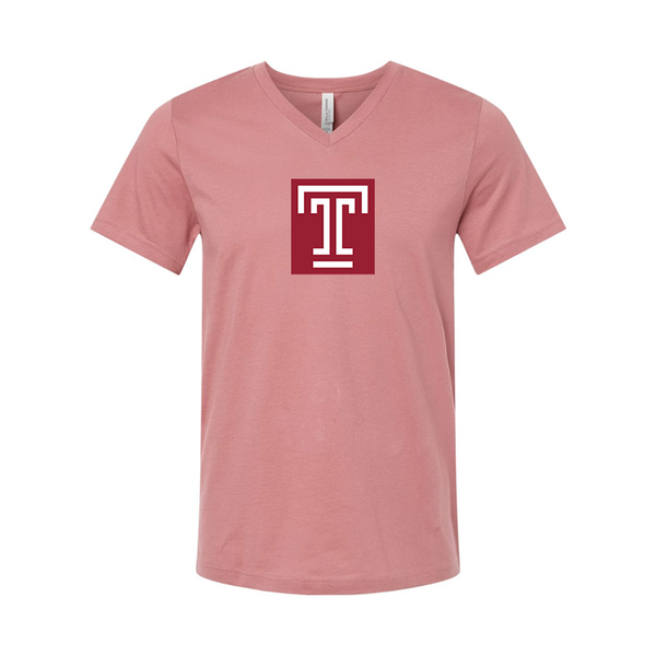 Temple Owls BELLA  CANVAS - Jersey V-Neck T-Shirt