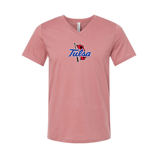 Tulsa Golden Hurricane BELLA  CANVAS - Jersey V-Neck T-Shirt