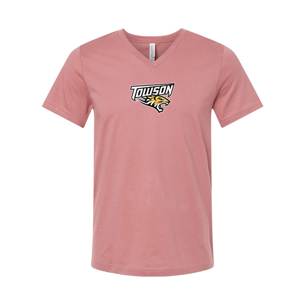 Towson Tigers BELLA  CANVAS - Jersey V-Neck T-Shirt