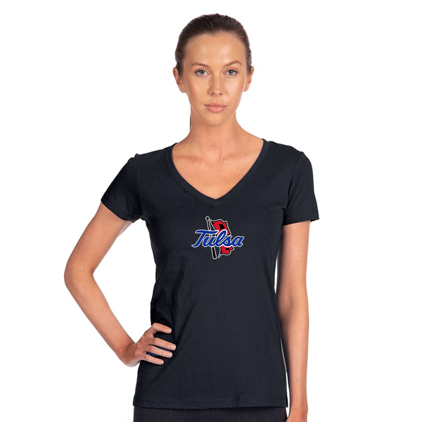Women's Tulsa Golden Hurricane  Next Level V-Neck T-Shirt