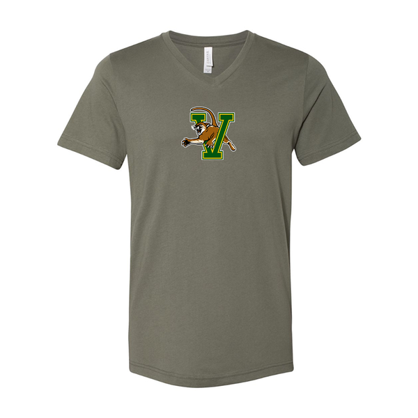 Vermont Catamounts BELLA  CANVAS - Jersey V-Neck T-Shirt