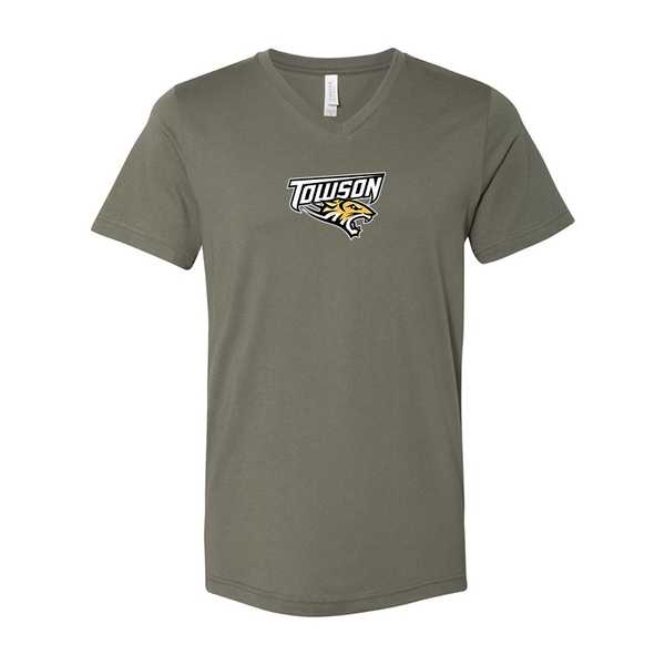 Towson Tigers BELLA  CANVAS - Jersey V-Neck T-Shirt