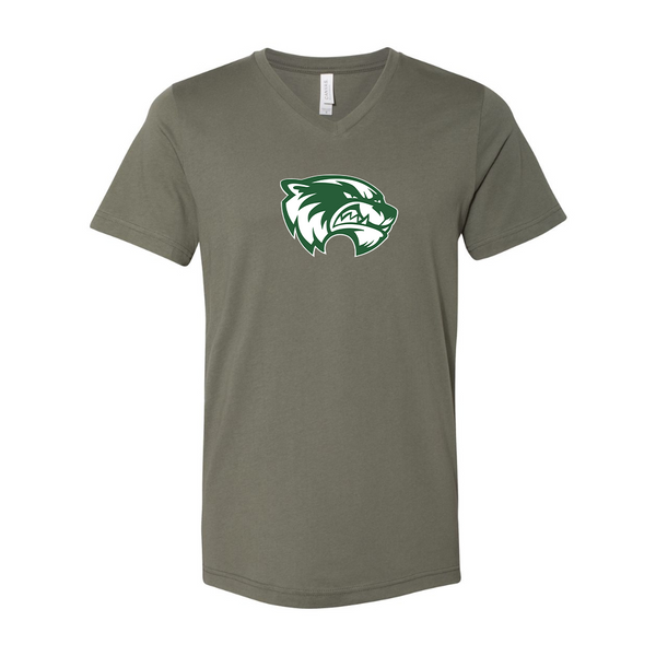 Utah Valley Wolverines BELLA  CANVAS - Jersey V-Neck T-Shirt