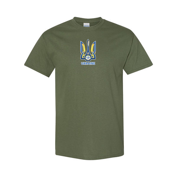 Men's Ukraine National Football Soccer Team Gildan Heavy Cotton T-Shirt