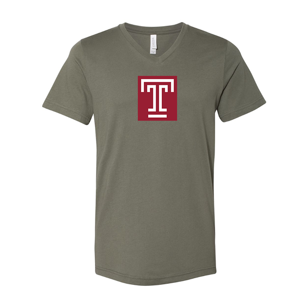 Temple Owls BELLA  CANVAS - Jersey V-Neck T-Shirt