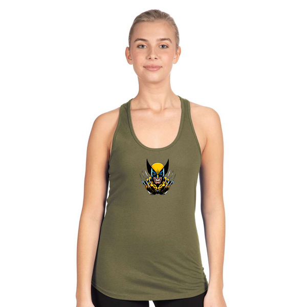 Women's  Wolverine 2025 Art  Next Level Ideal Racerback Tank