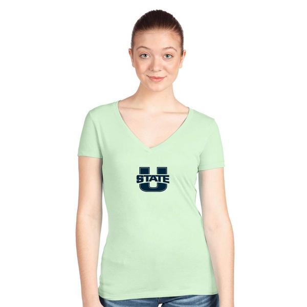 Women's Utah State Aggies  Next Level V-Neck T-Shirt