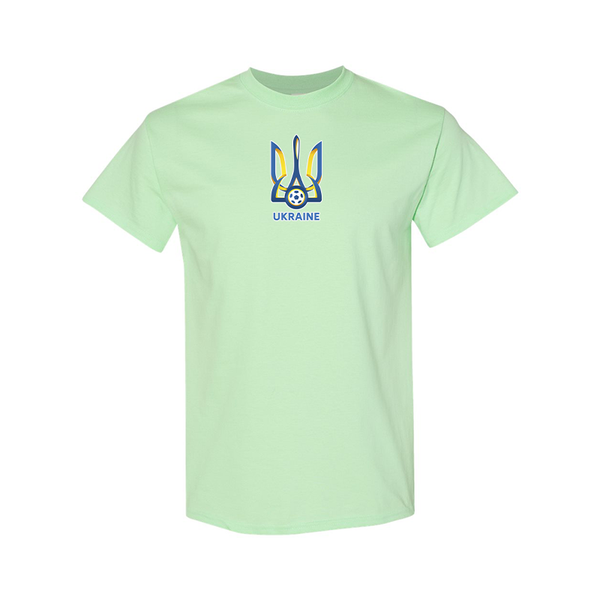 Men's Ukraine National Football Soccer Team Gildan Heavy Cotton T-Shirt