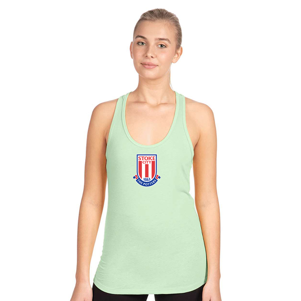 Women's Stoke City Soccer Next Level Ideal Racerback Tank