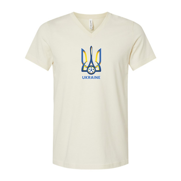 Ukraine National Football Soccer Team BELLA  CANVAS - Jersey V-Neck T-Shirt