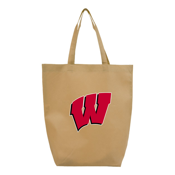 Wisconsin Badgers Q-Tees Non-Woven Gusset Bottom Tote