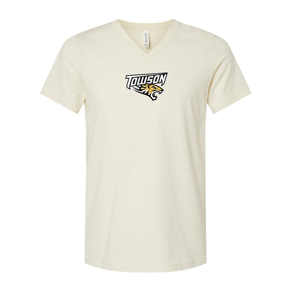 Towson Tigers BELLA  CANVAS - Jersey V-Neck T-Shirt