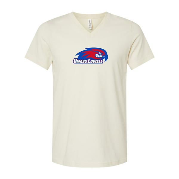 UMass Lowell River Hawks BELLA  CANVAS - Jersey V-Neck T-Shirt
