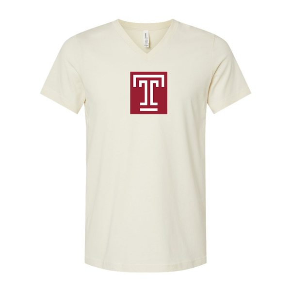 Temple Owls BELLA  CANVAS - Jersey V-Neck T-Shirt