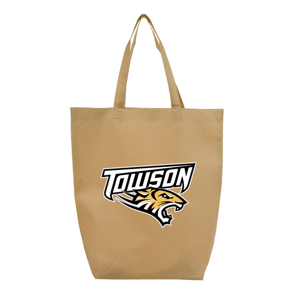 Towson Tigers Q-Tees Non-Woven Gusset Bottom Tote
