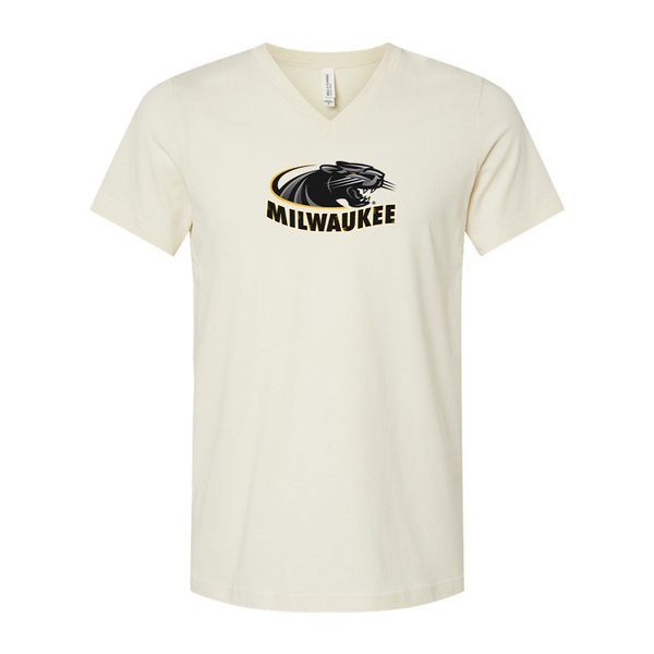 Wisconsin Milwaukee Panthers BELLA  CANVAS - Jersey V-Neck T-Shirt