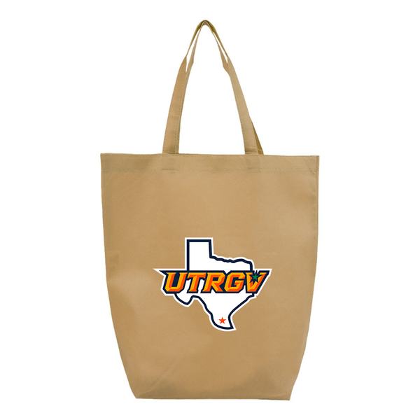 UTRGV Vaqueros Q-Tees Non-Woven Gusset Bottom Tote