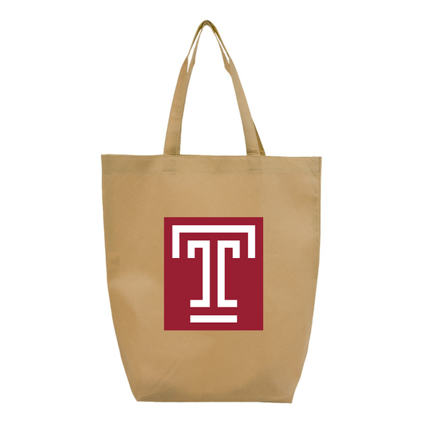 Temple Owls Q-Tees Non-Woven Gusset Bottom Tote