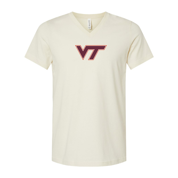 Virginia Tech Hokies BELLA  CANVAS - Jersey V-Neck T-Shirt